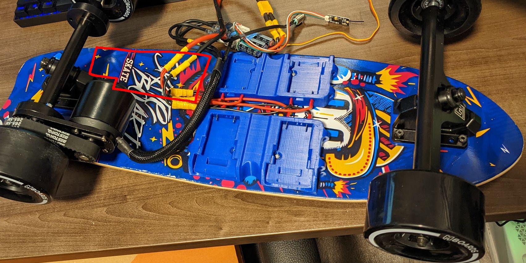 Building a DIY electric skateboard, powered by drill batteries